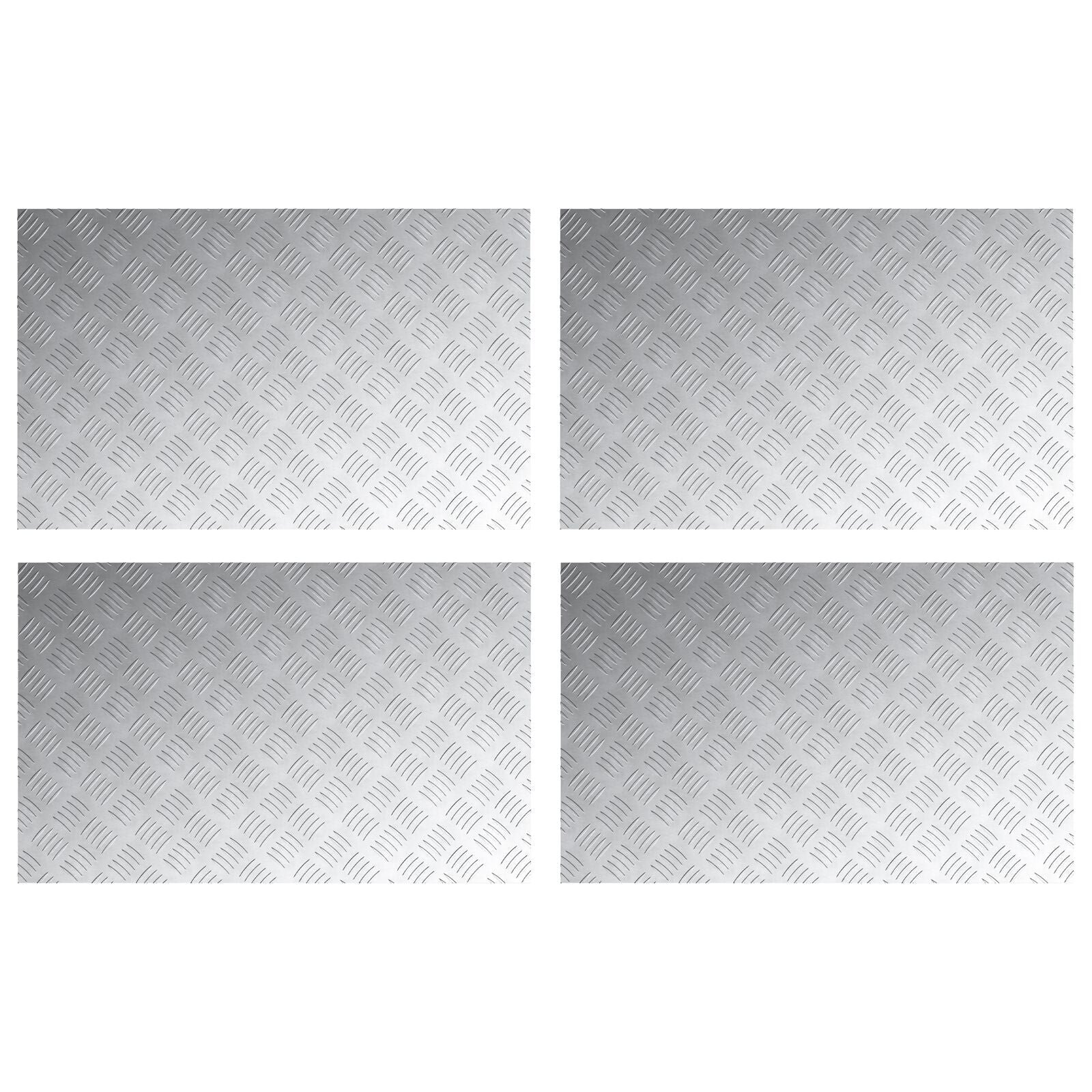 Aluminium Antislip Checkerplaten 4 Stuks 80X50 Cm 80 x 50 x 0.2 cm Rechthoekig
