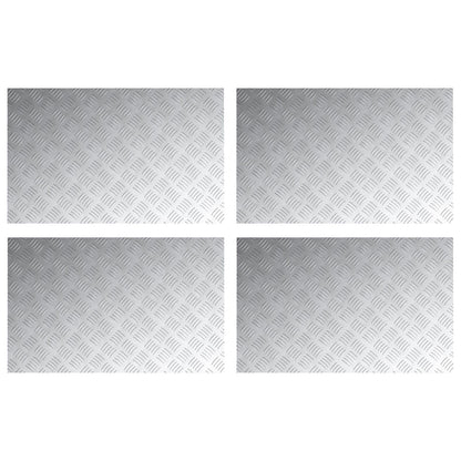 Aluminium Antislip Checkerplaten 4 Stuks 80X50 Cm 80 x 50 x 0.2 cm Rechthoekig