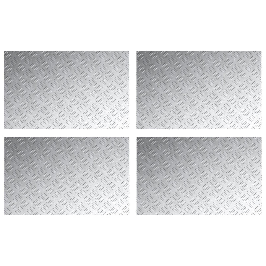 Aluminium Antislip Checkerplaten 4 Stuks 80X50 Cm 80 x 50 x 0.2 cm Rechthoekig