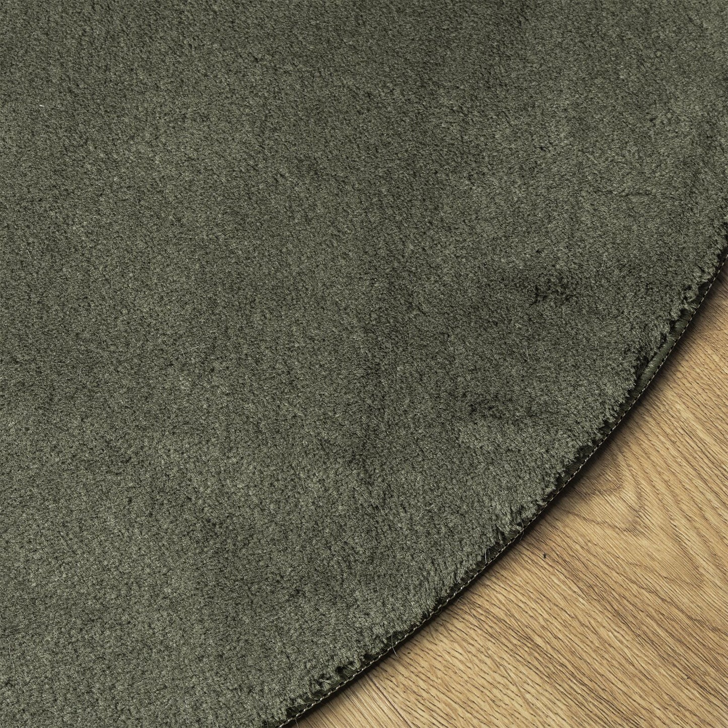 Vloerkleden Wol Vloerkleden Anders Bosgroen 140 x 200 cm Ovaal-Golfrand
