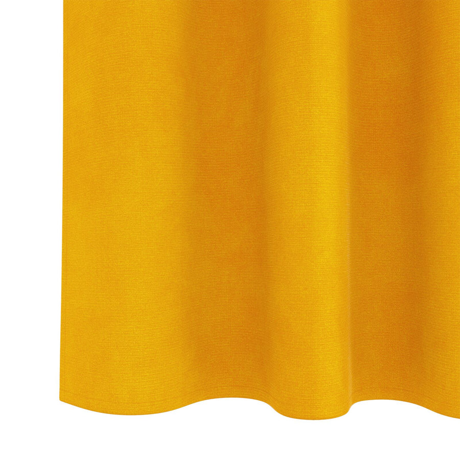 Zwart-Out Gordijnen Met Bovenband 2 Stuks Fluweel Mosterdgeel 140 x 245 cm met ingenaaide tape