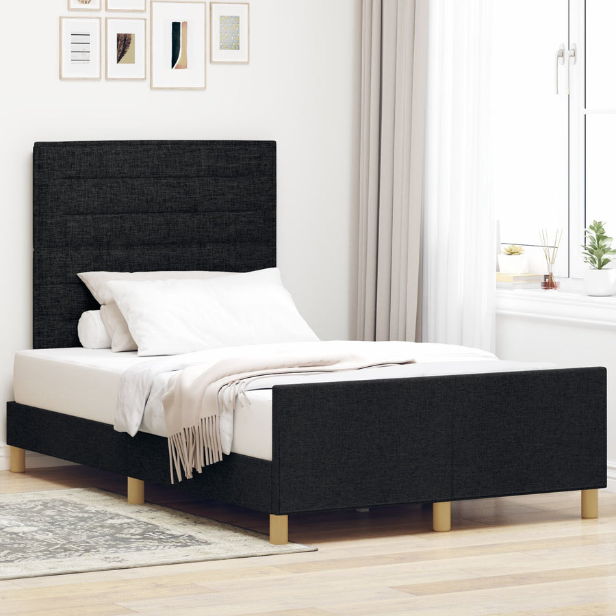 Bedframe Donkerbruin 120X190 Cm Stof Crème