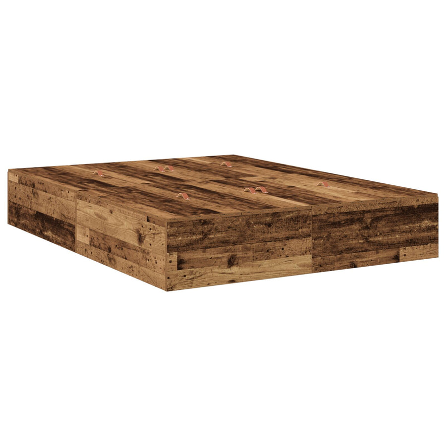 Opslagbedframe Oud Hout Oude Hout 135 x 190 cm