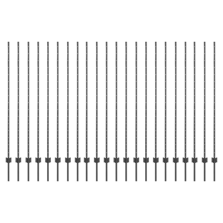 Fence Posts 44 st U-kanaal Grijs 200 cm Staal