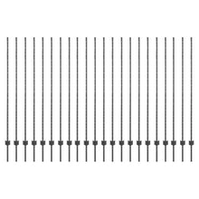 Fence Posts 44 st U-kanaal Grijs 200 cm Staal
