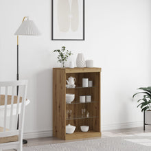 Dressoir Met Led-Verlichting Artisan Eiken 60,5X37X100 Cm