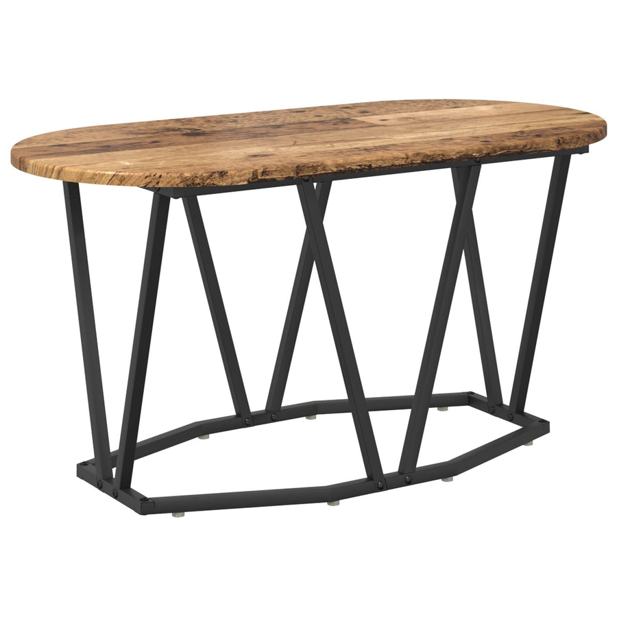 Salontafel Oud Hout 80X40X40,5 Cm Geengineerd Hout En Metaal Oude hout