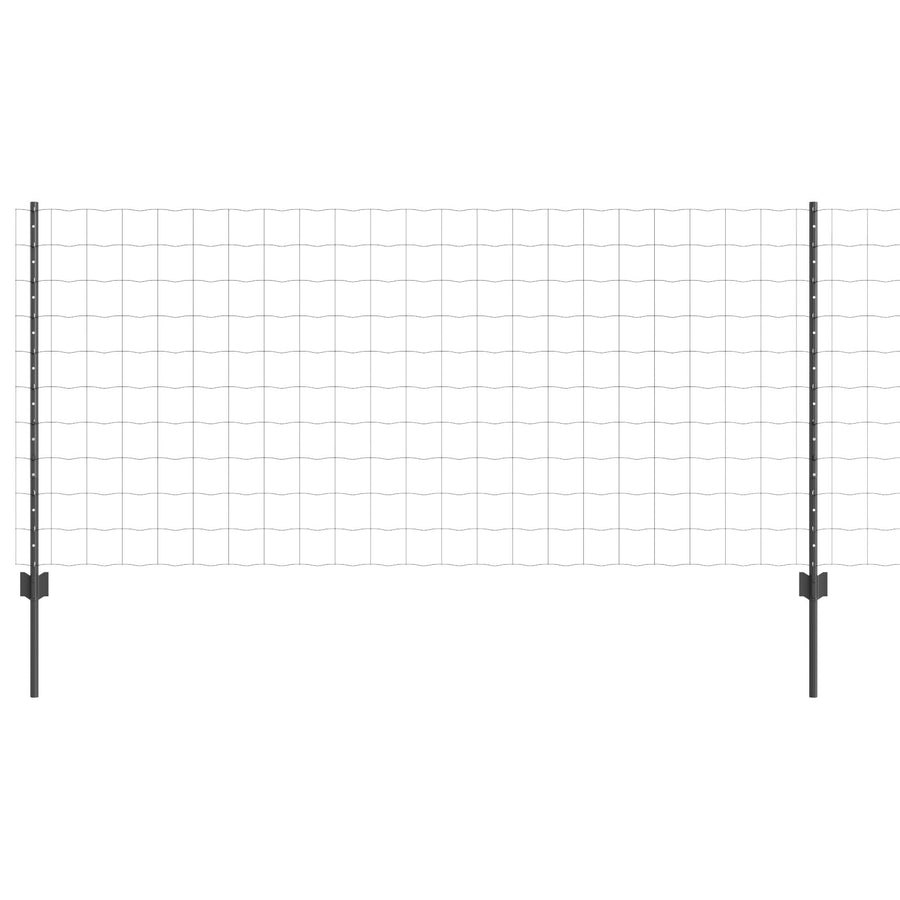 Tuinhek Set Set Van 2 Grijs Gepoedercoat Staal 10 X 1 M