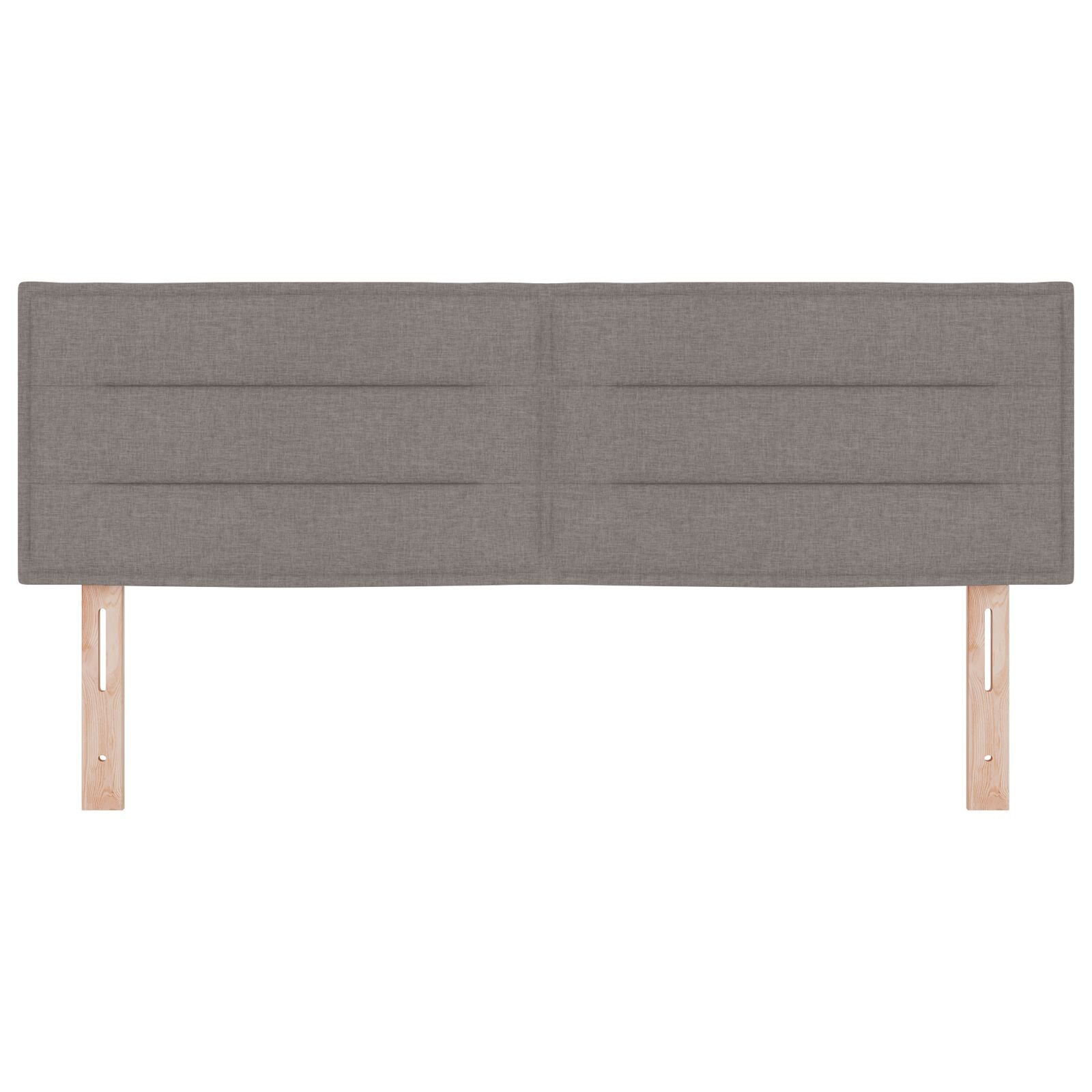 Hoofdbord Lijnen Ontwerp Stof Taupe 160 cm Lage hoofdbord