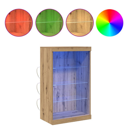 Dressoir Met Led-Verlichting Artisan Eiken 60,5X37X100 Cm