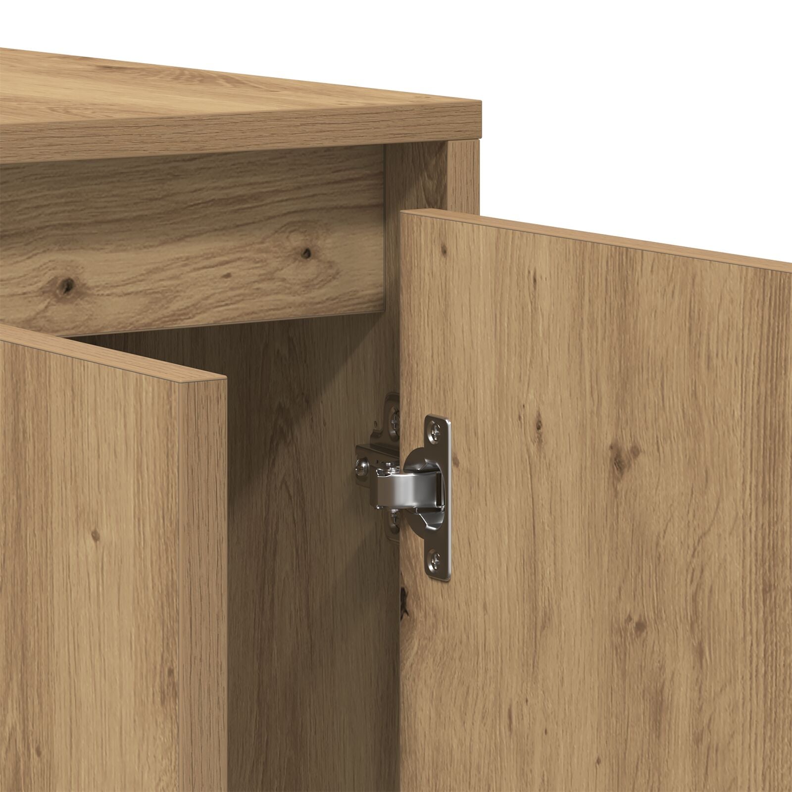 Eiken Dressoir Artisan Eiken Hout Composiet 135 X 41 X 75 Cm