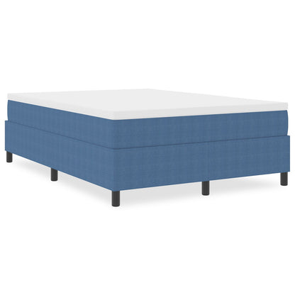 Boxspringbed 140X200 Cm Corduroy Stof Blauw 140 x 190 cm
