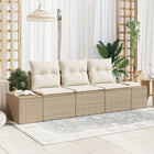 Loungeset 3-delig poly rattan beige