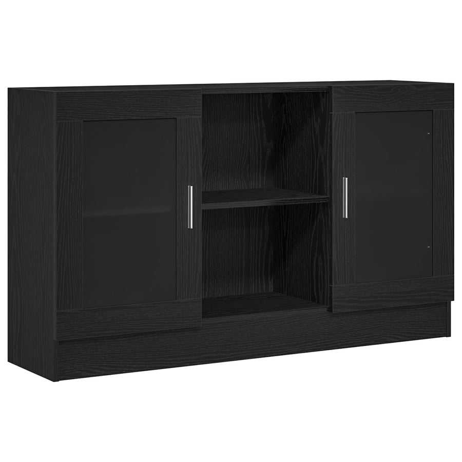 Dressoir Zwart Eiken 120X30,5X70 Cm Gemaakt Van Engineered Hout
