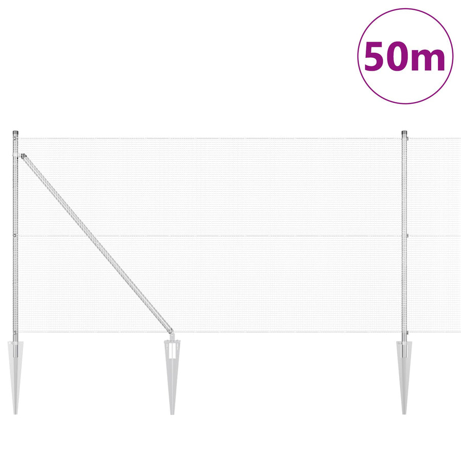 Gegalvaniseerd Draadhek Met 13 Spijker Posten 1X50 M Gegalvaniseerd Staal Gegalvaniseerd Staal