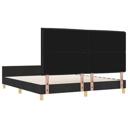 Bedframe Zwart 180X200 Cm Stof Crème