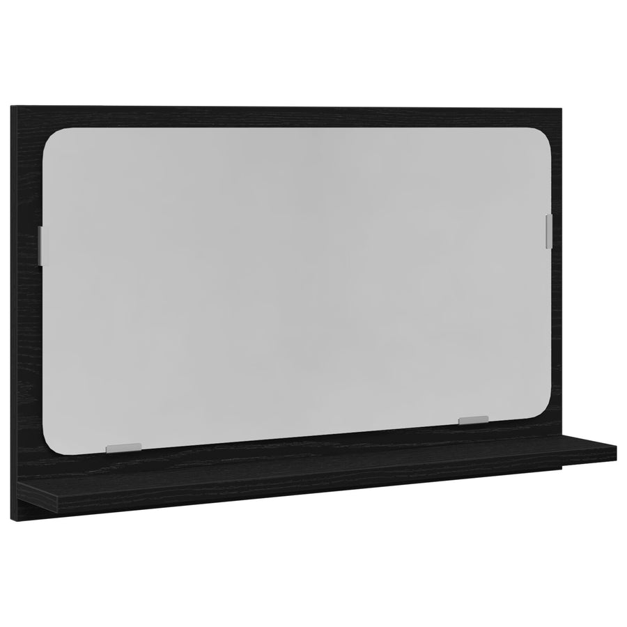 Badkamerspiegel Zwart Eiken 60X10,5X37 Cm Gemaakt Van Engineered Hout