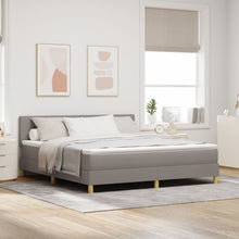 Boxspring Bed Met Matras Stof Taupe 180 x 200 cm Knoopgestikt