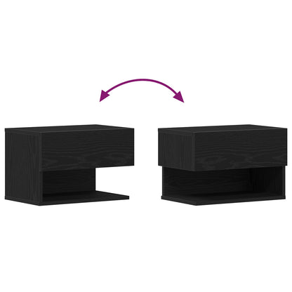 Wandkastje Zwart Eikenhout