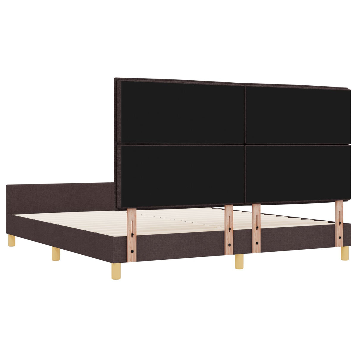 Bedframe Donkerbruin 180X200 Cm Stof Crème