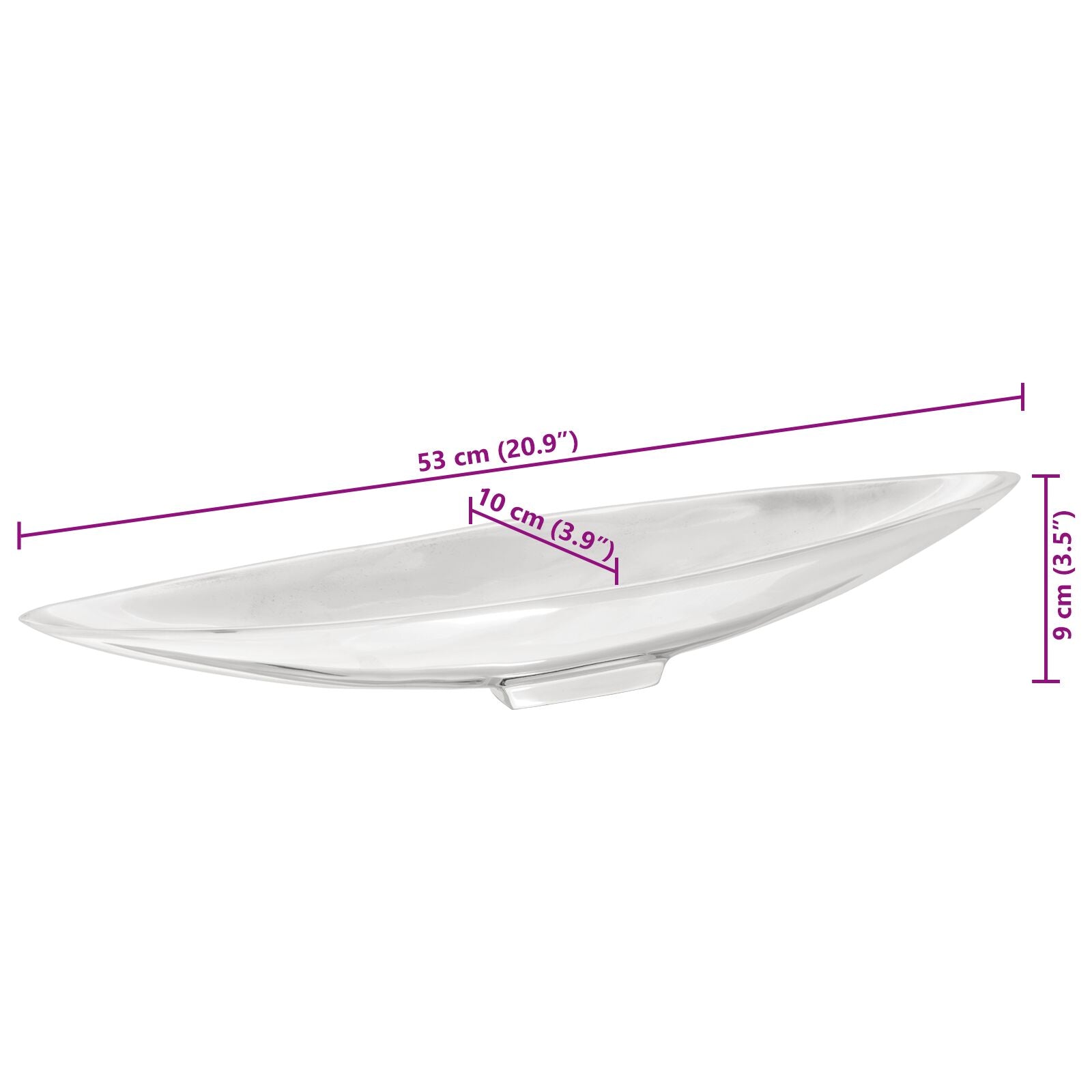 Fruitmand Zilver Aluminium 54 x 9 x 10 cm