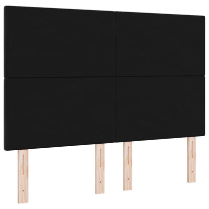 Hoofdeinde Met Knopen 140 Cm Fluweel Zwart 144 cm Hoog hoofdbord