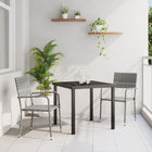 Tuinstoel poly rattan grijs (2 stuks)