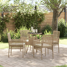 5-Delige Tuindining Set Beige Poly Rattan