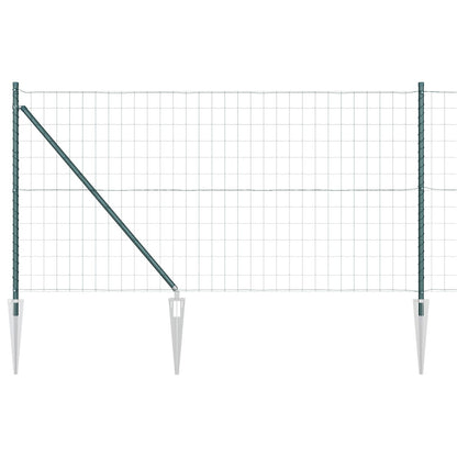 Euro Hek Met 7 Spike Posts 1X10 M Gegalvaniseerd Staal Groen Gegalvaniseerd Staal