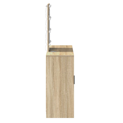 Kaptafel Met Led Verlichting In , 102X33X135 Cm Sonoma eiken