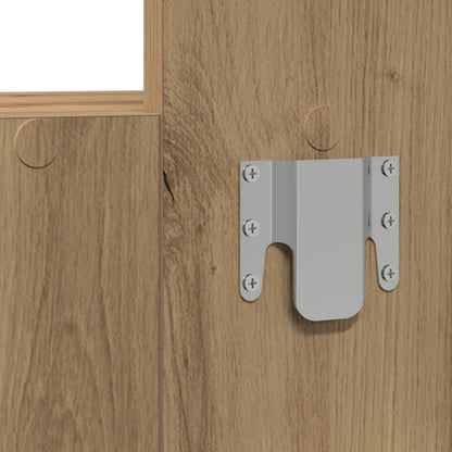 Wandkaptafel 83 x 40 x 70 cm Ambachtelijk eiken zonder LED