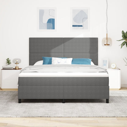 Boxspringbed Met Matras Donkergrijs Super King Korduroystof