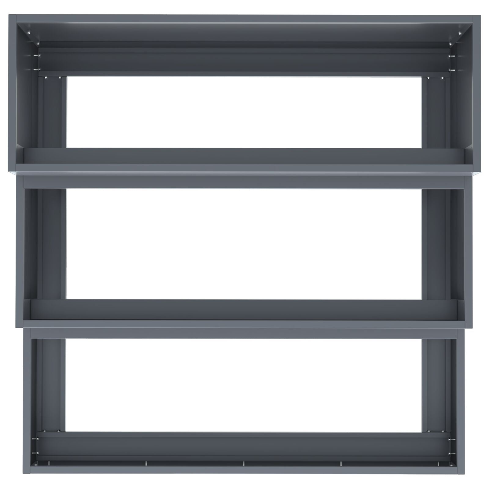 Tuin Plantenbak 3-Tier Staal 90 x 90 x 35 cm Anthraciet