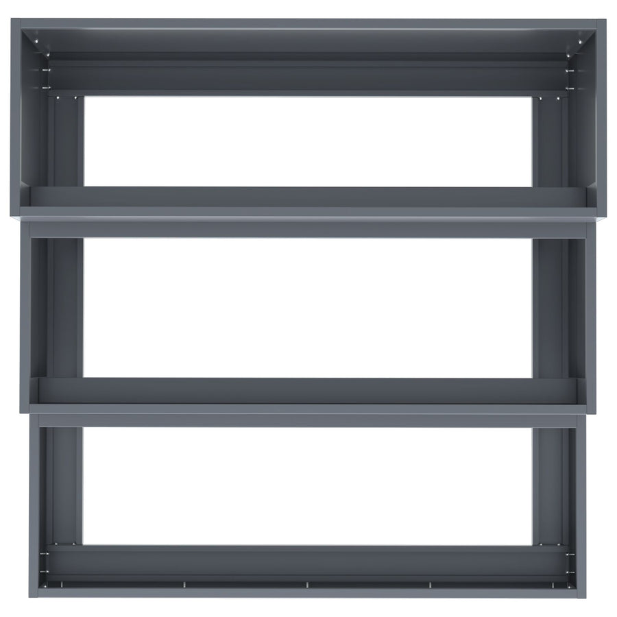 Tuin Plantenbak 3-Tier Staal 90 x 90 x 35 cm Anthraciet