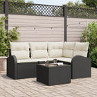 Tuinset poly rattan bruin 5-delig