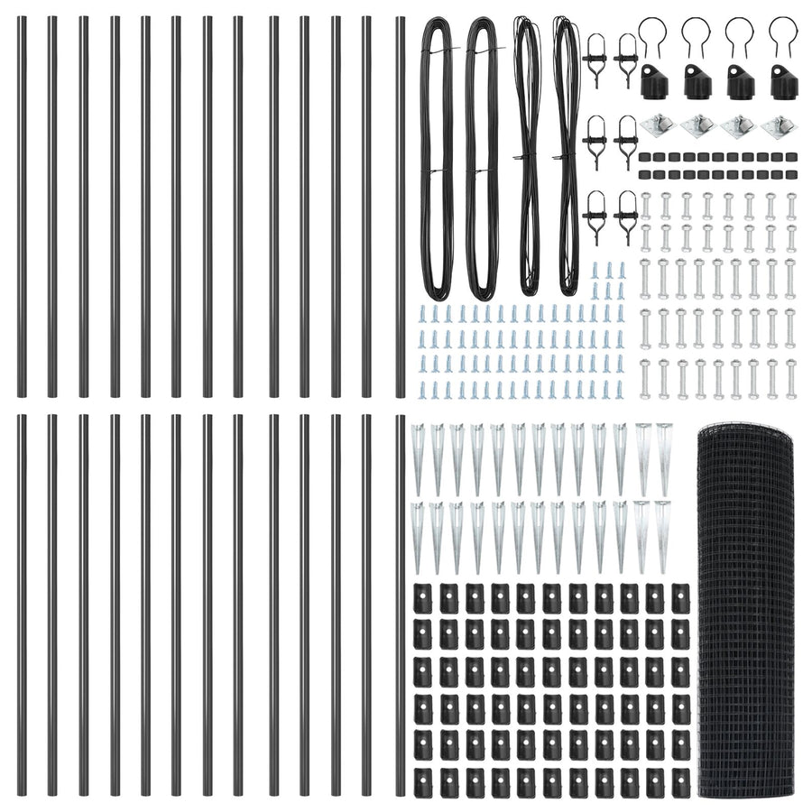 Gelast Draadhek Met 13 Spike Posts Grijs 0.5X50 M Staal Gegalvaniseerd Staal