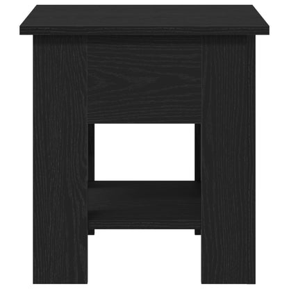 Salontafel Zwart Eiken 40X40X42 Cm Bewerkt Hout