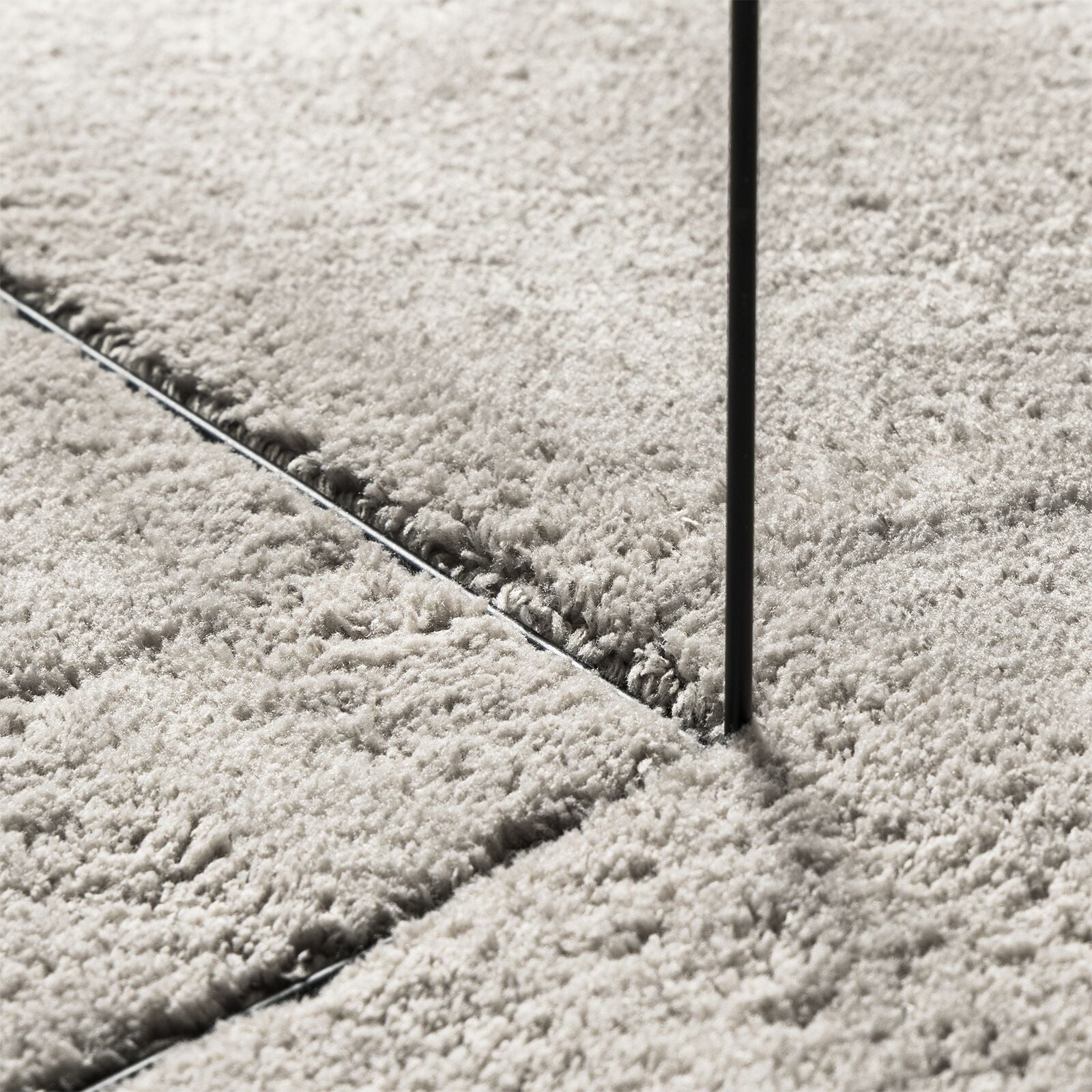 Vloerkleed 'Huarte' Korte Stapel Zacht En Wasbaar Zand 160 x 230 cm Ovaal-Golfrand