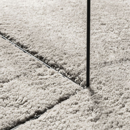 Vloerkleed 'Huarte' Korte Stapel Zacht En Wasbaar Zand 160 x 230 cm Ovaal-Golfrand
