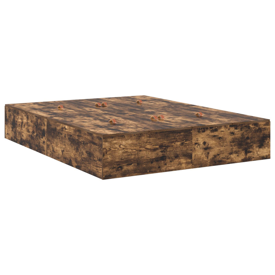 Opbergbedframe Gerookt Eiken 140 x 190 cm