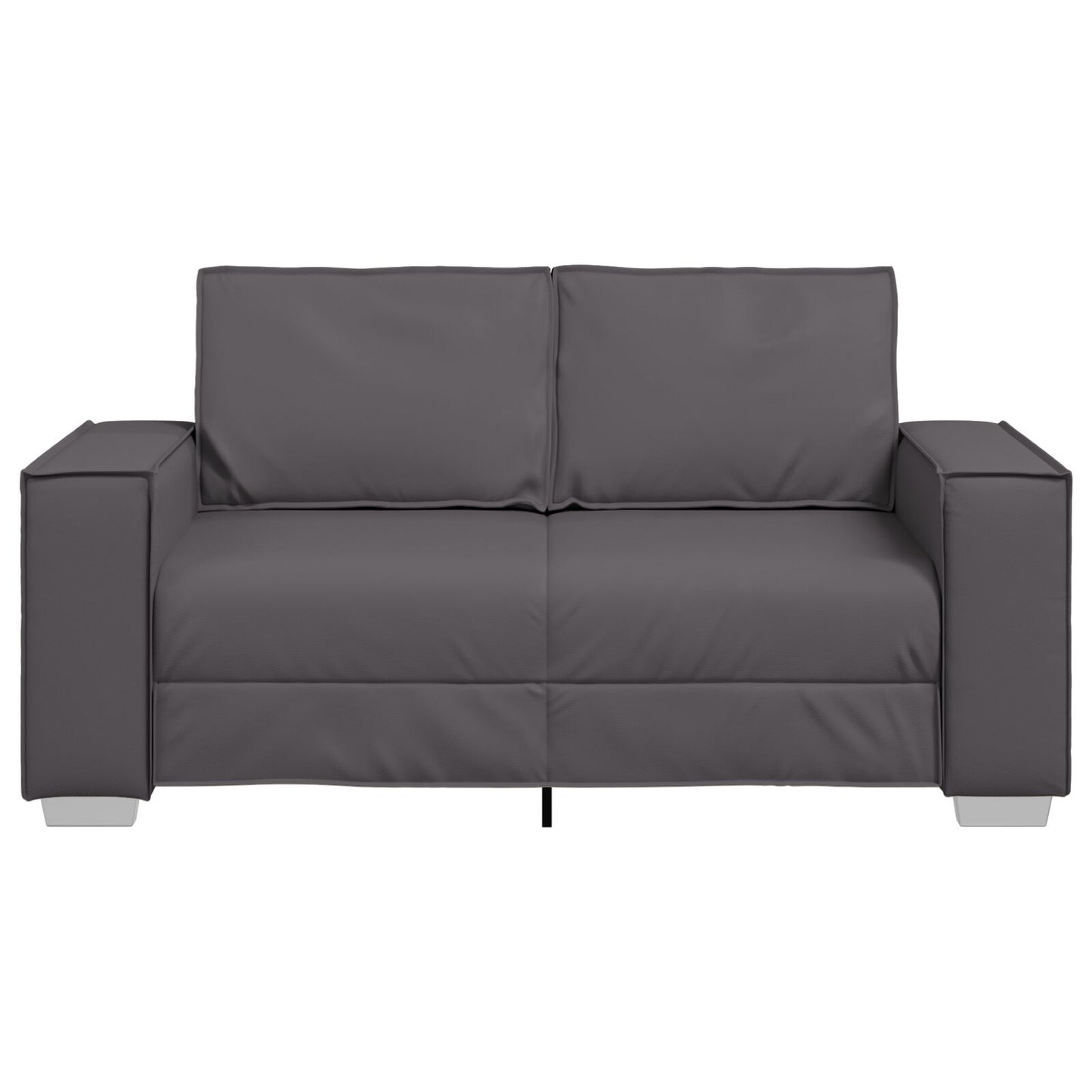 Loveseat Kunstleer Grijs 120 cm