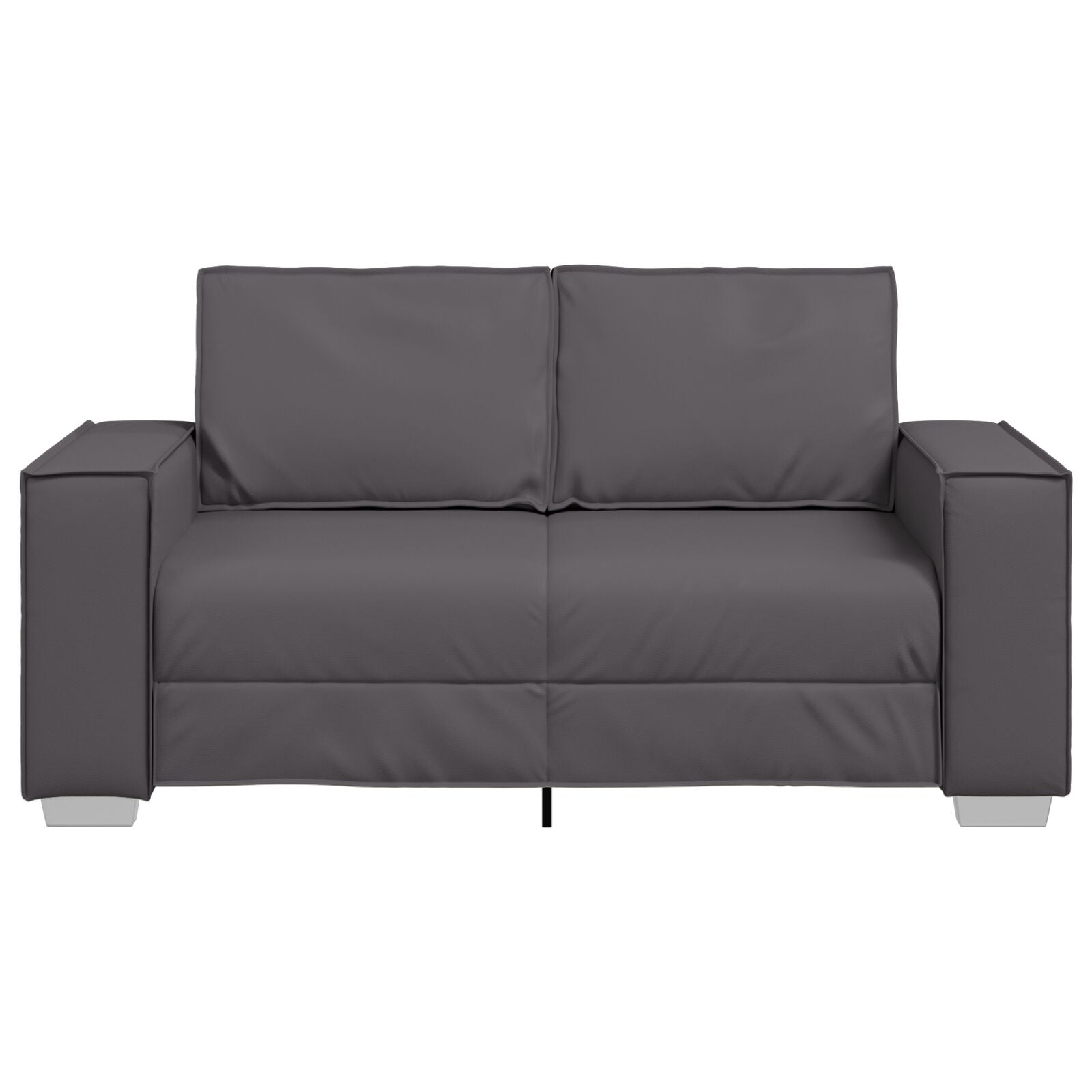 Loveseat Kunstleer Grijs 120 cm