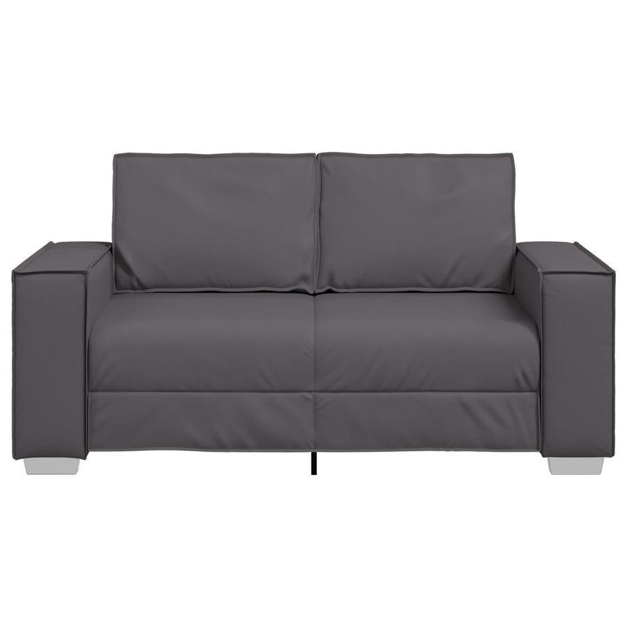 Loveseat Kunstleer Grijs 120 cm