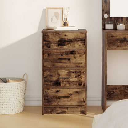 Dressoir 40X41X75 Cm Geengineerd Hout Gerookt eiken
