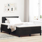 Box spring bed with mattress Black 120 x 200 cm Velvet