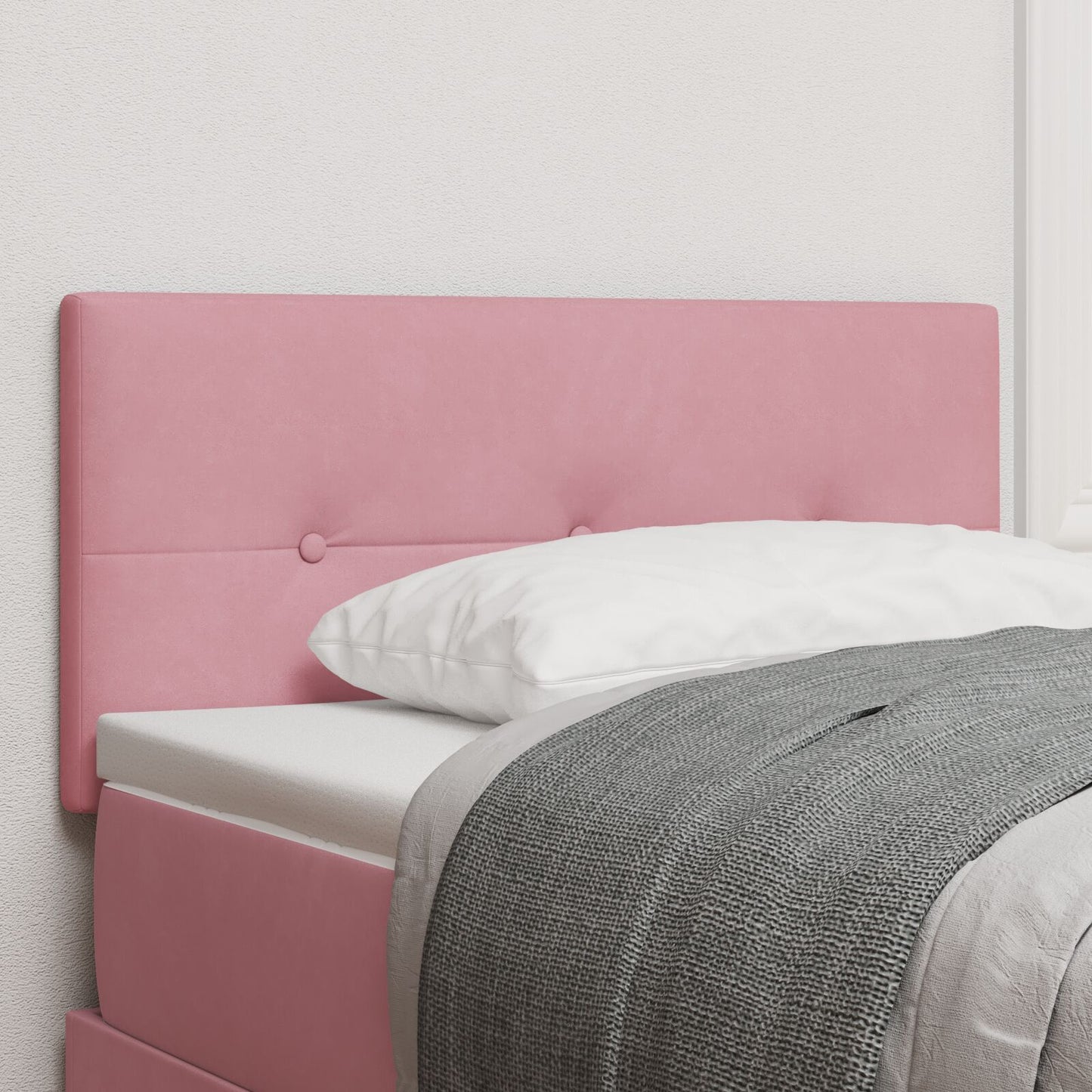 Hoofdbord Knopen Tufted Fluweel Roze 80 cm Laag hoofdbord