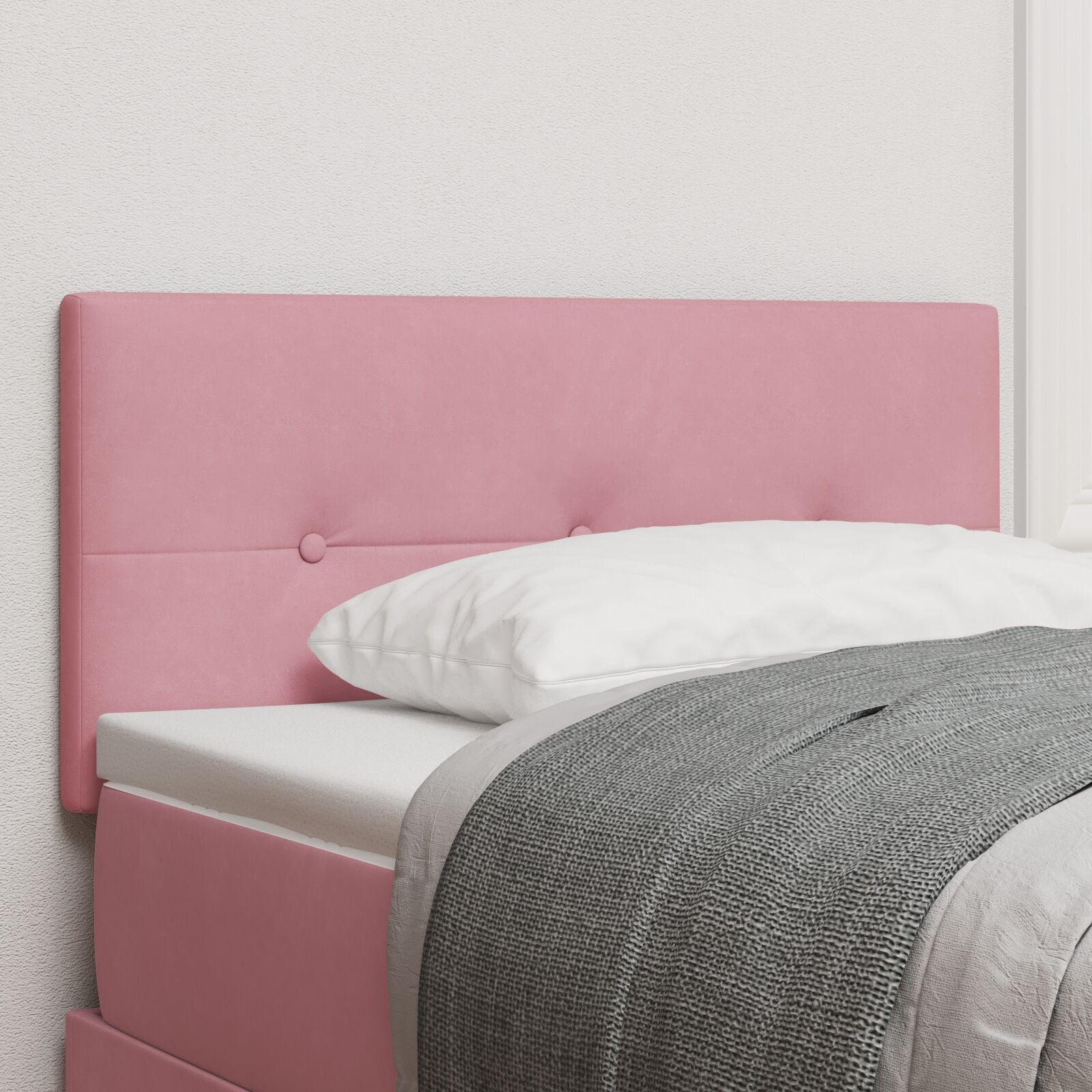 Hoofdbord Knopen Tufted Fluweel Roze 80 cm Laag hoofdbord