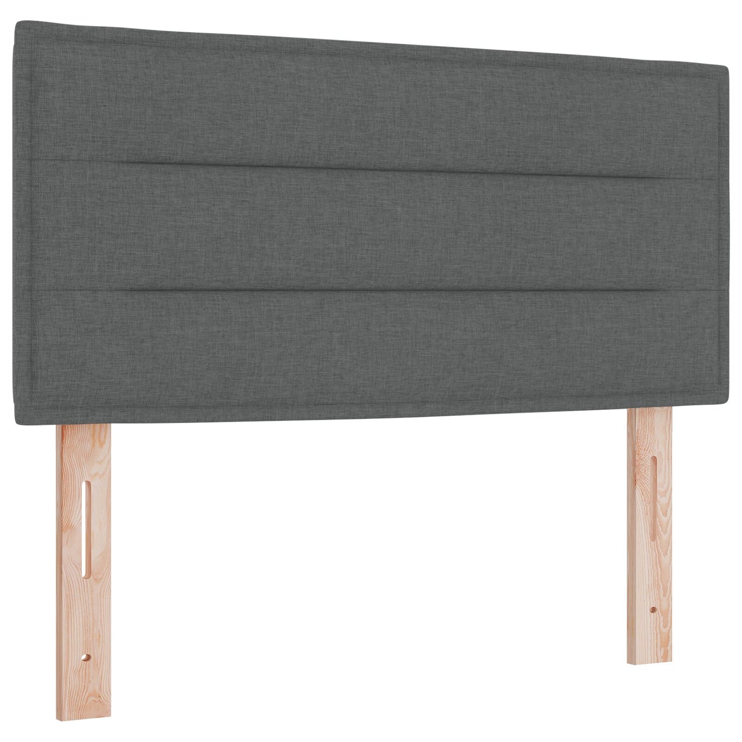 Boxspring Bed Met Matras Stof Donkergrijs 120 x 200 cm Lijnen ontwerp
