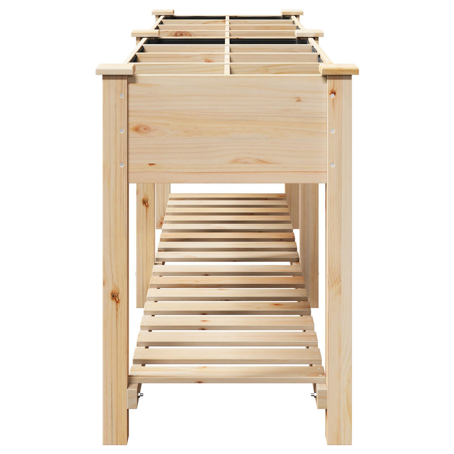 Tuincontainer Met Rasters 203X53X76 Cm Massief Vurenhout 203,5 x 53 x 76,5 cm