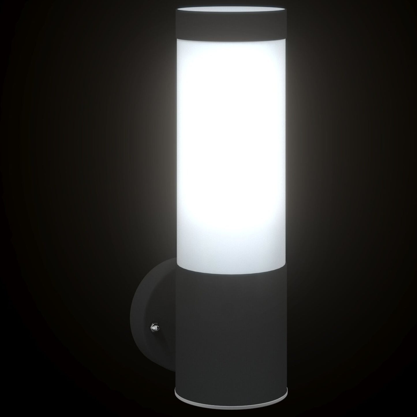Buiten Wandlamp Rvs Ip44 1 Zwart zonder sensor